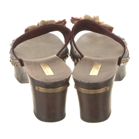 Louis Vuitton Monogram Floral Slides Blue/Peach - Picture 9 of 9